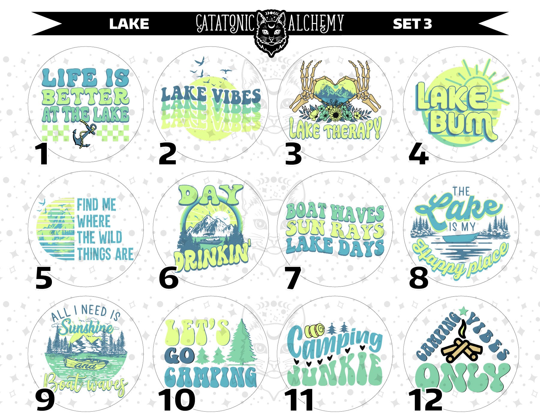 Lake Freshie Cardstock Rounds, Beach Theme Cardstock Rounds, Cardstock ...