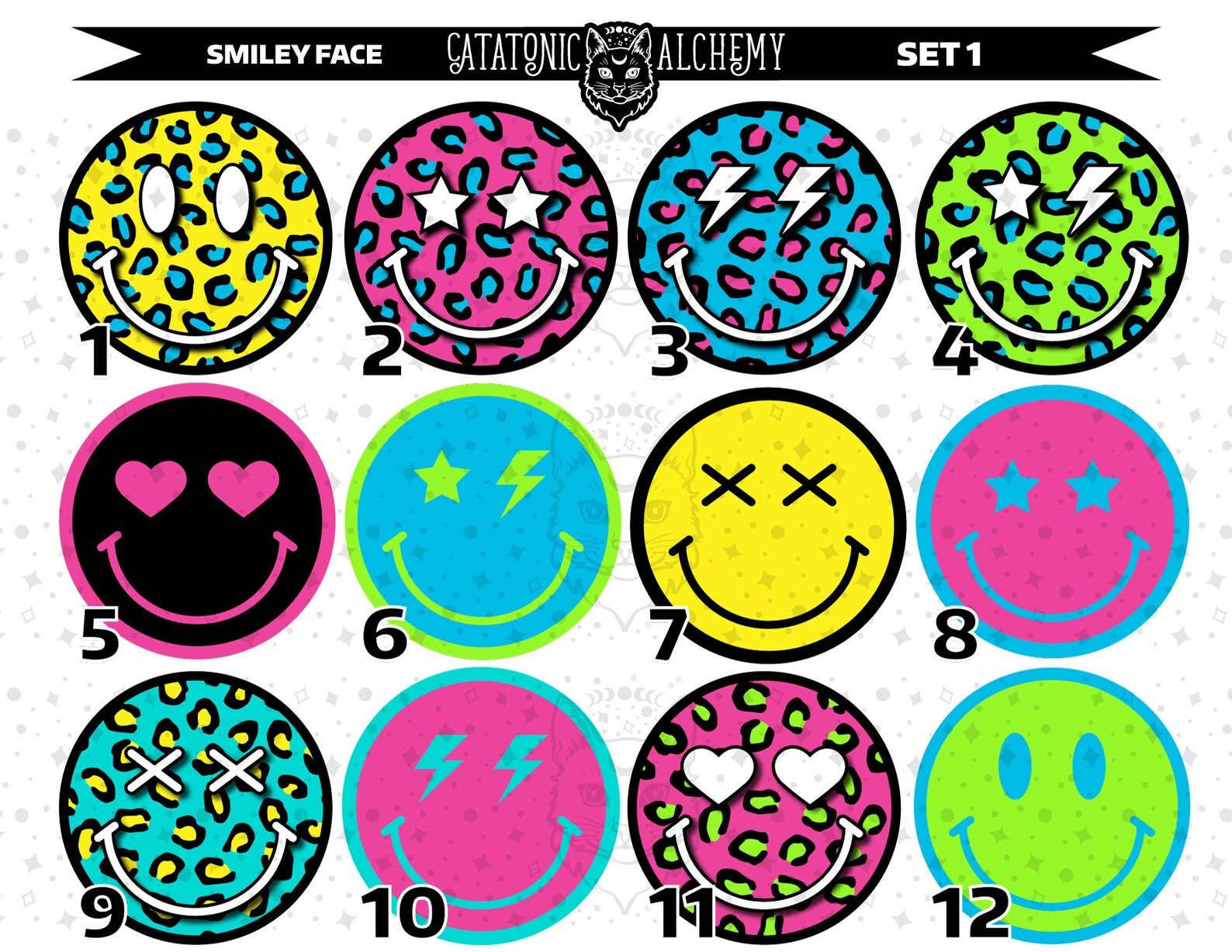 Smile Face Freshie Cardstock Rounds, Smile Theme Cardstock Rounds ...