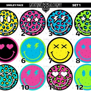 Smile Face Freshie Cardstock Rounds, Smile Theme Cardstock Rounds, Funny Cardstock Cutouts, Leopard Print Freshie Cardstock, Freshies