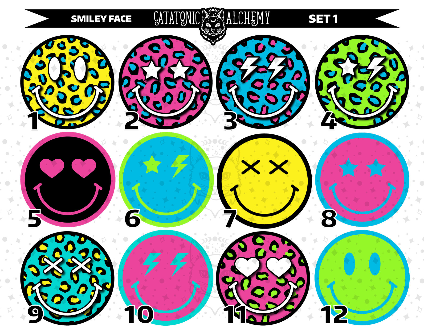 Smile Face Freshie Cardstock Rounds, Smile Theme Cardstock Rounds ...