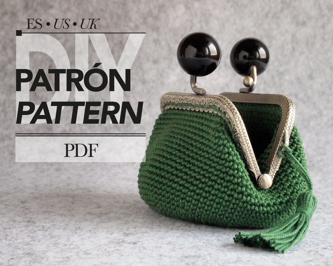 Crochet Coin Purse PATTERN: Kiss Lock Clasp (PDF Download)