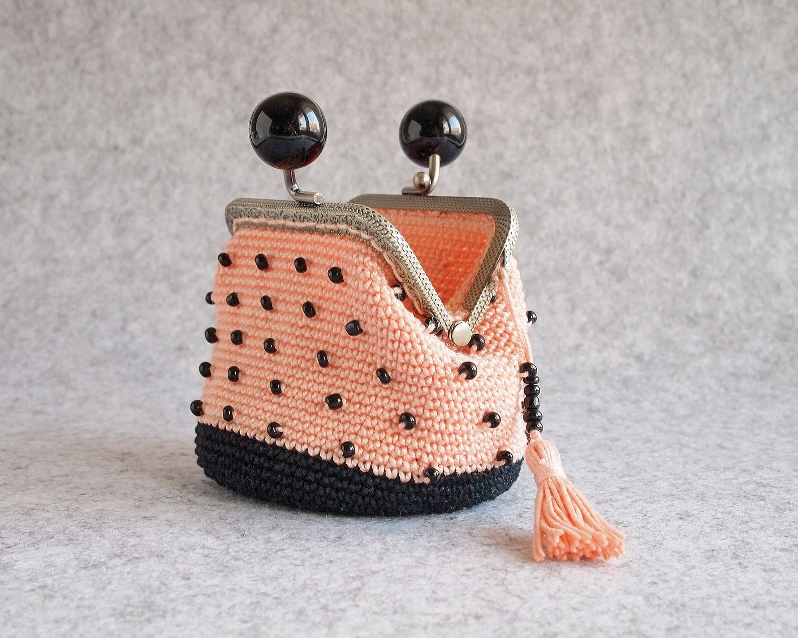 Crochet PATTERN Beaded Coin Purse DIY Crochet Coin Purse With Etsy