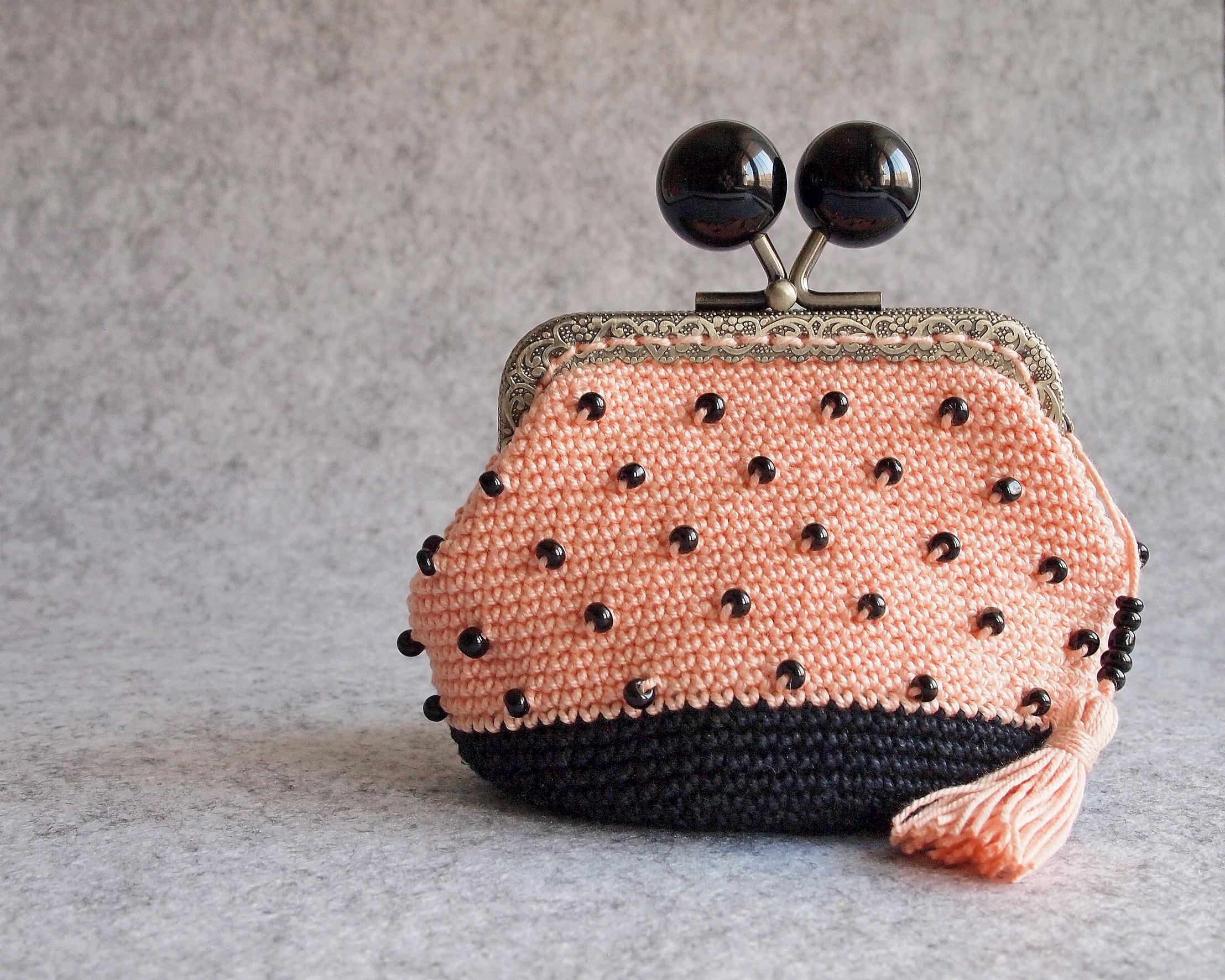Crochet Beaded Coin Purse PATTERN: DIY Kiss Lock Clasp (PDF) - Etsy