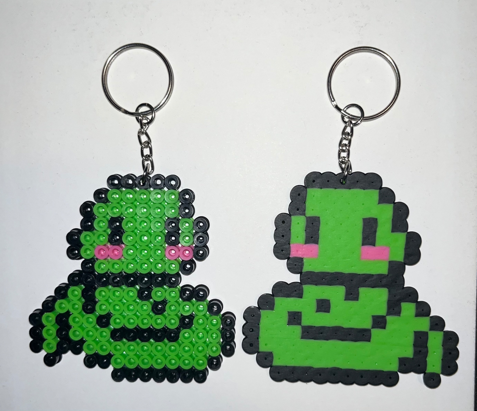 Snake Perler Bead Keychain Etsy
