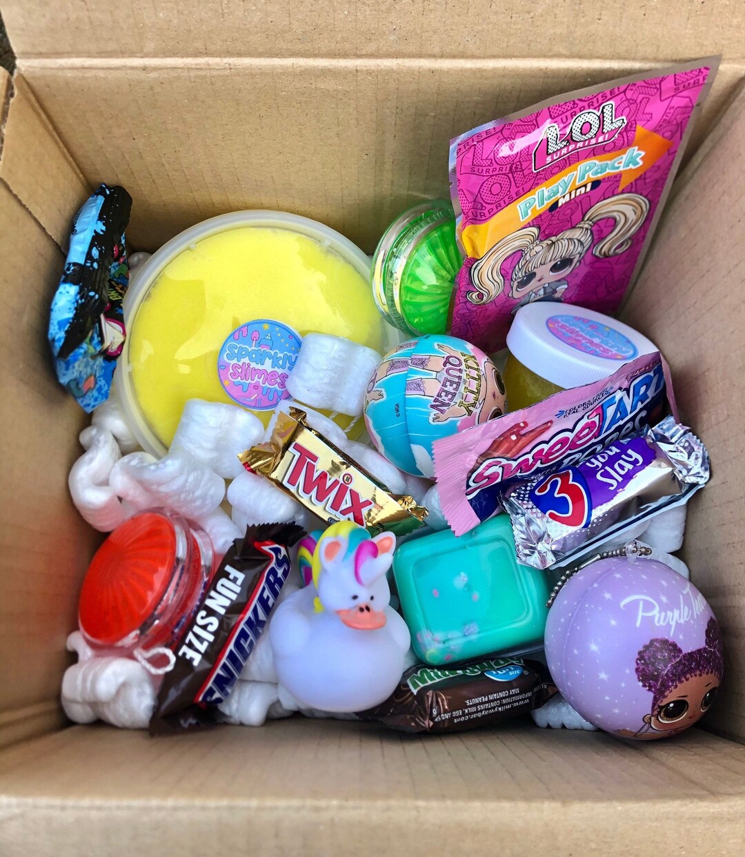 HUGE PARTY Slime Package Mystery Slimes With Party Toys and Candy, Fun