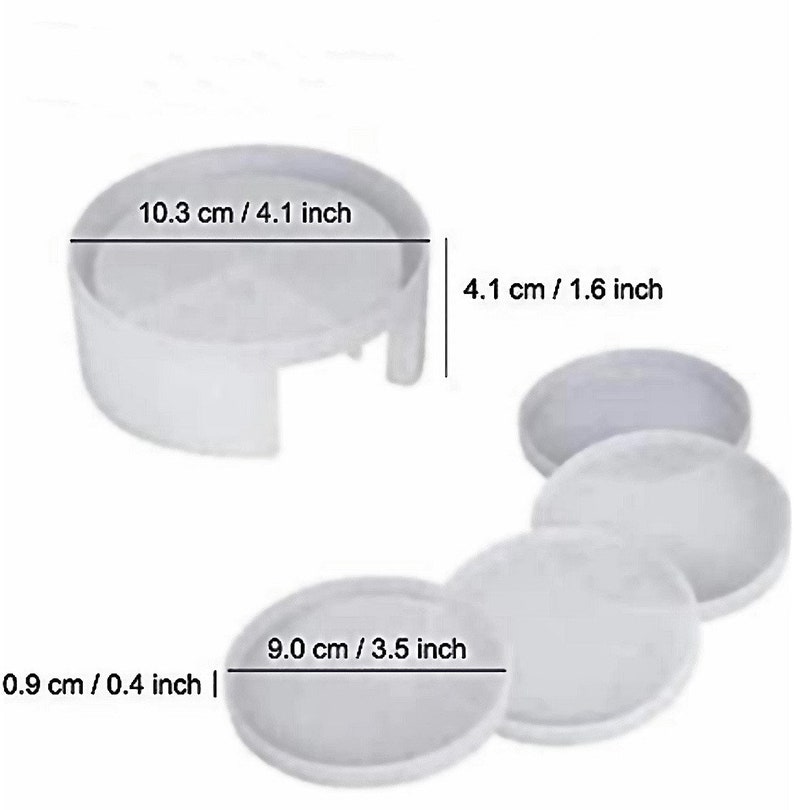 Silicone Molds Coaster and Holder 5 Piece Set Resin Coaster Etsy