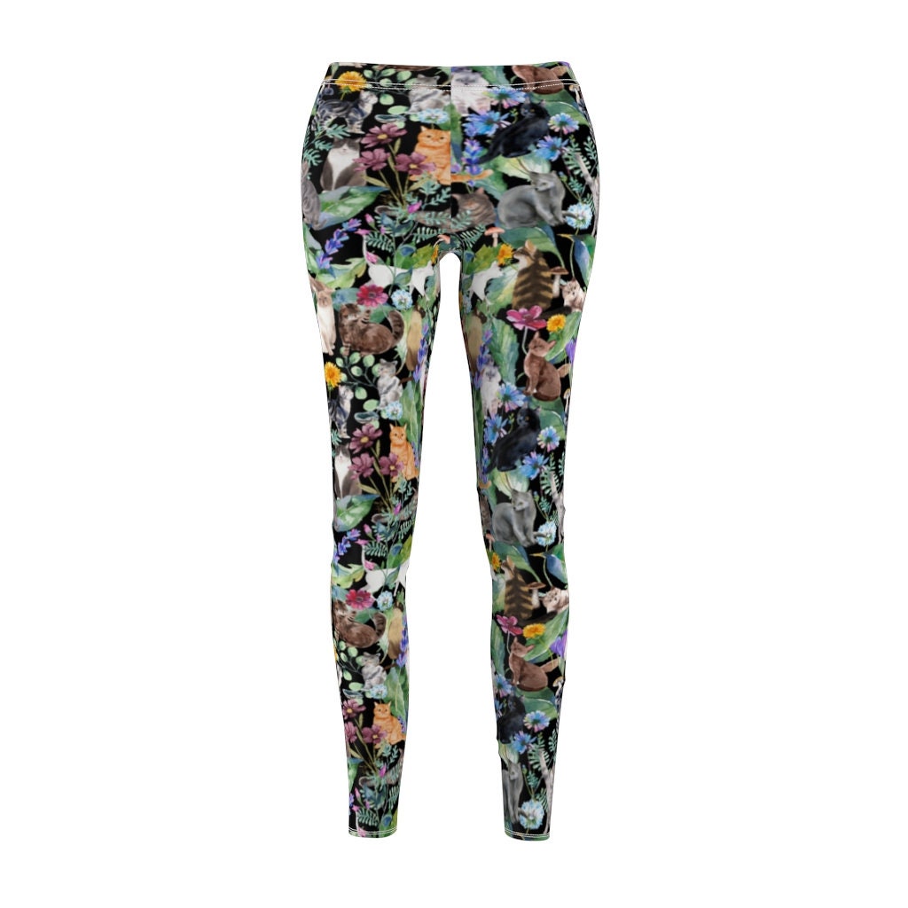 Orchid Smoke Swirls Capri Leggings for Women – Wired Cat