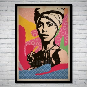 Erykah Badu Soul Funk Music Art Print Poster