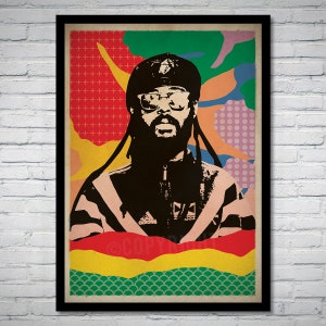 Protoje Reggae Music Art Print Poster