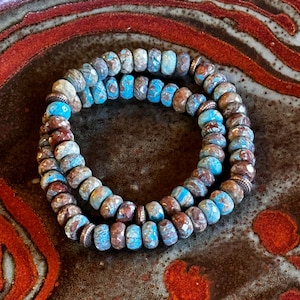 Calista Jasper Wrap Bracelet with copper spacers