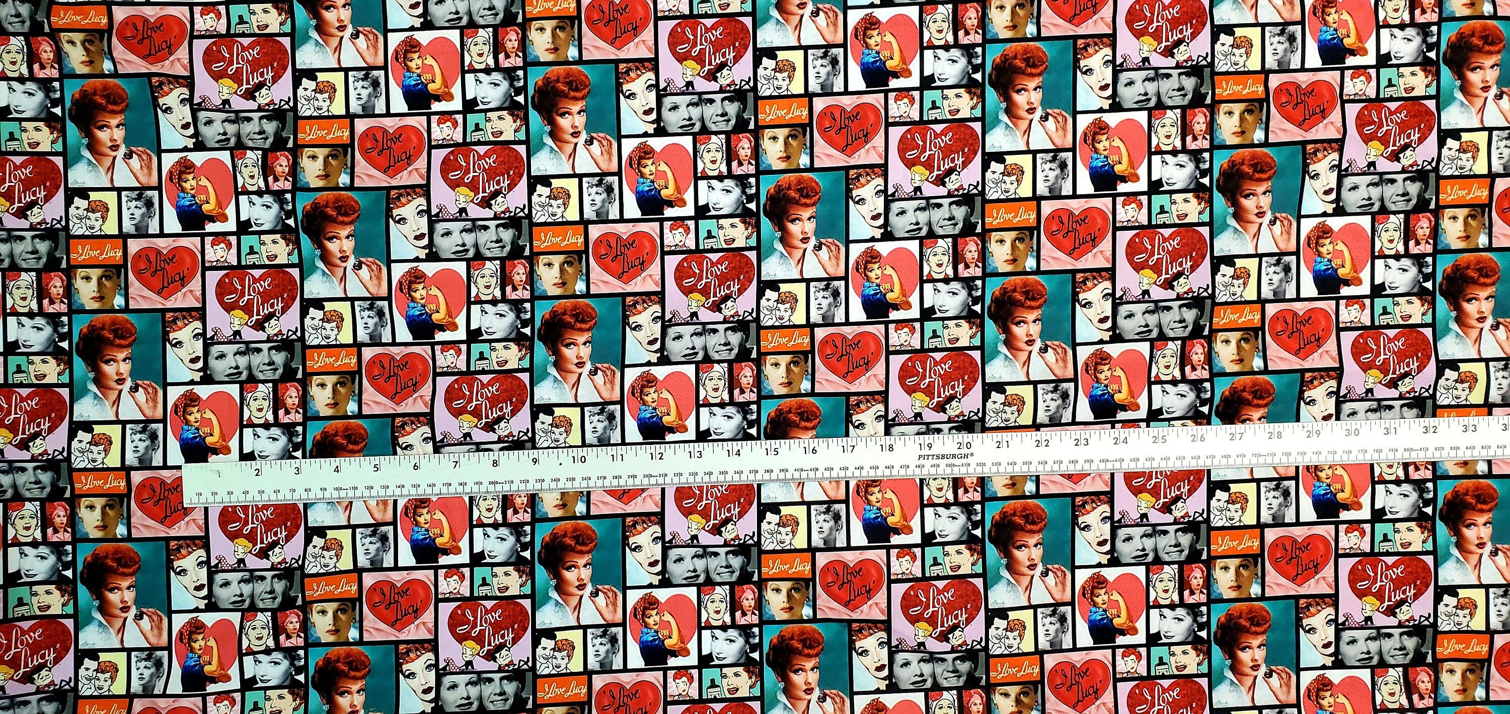 I Love Lucy Collage Fabric (1/2 yard and 1 yard available) Brand New)