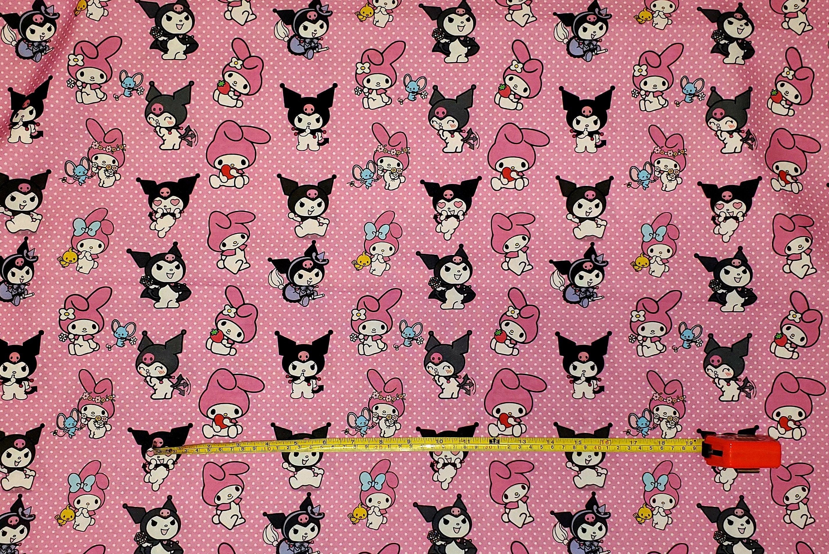 My Cute Melody and Bad Kuromi Fabric 1/2 yard and 1 yard Etsy