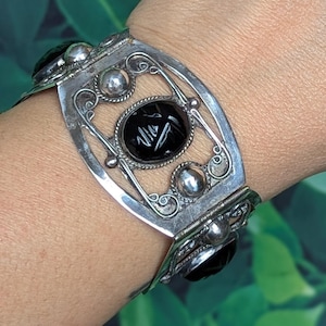 Taxco Mexican Silver Aztec Bracelet - Etsy