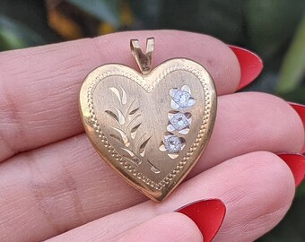 Vintage 14k Gold Filled Heart Locket 