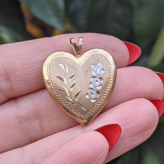 Vintage 14k Gold Filled Heart Locket 