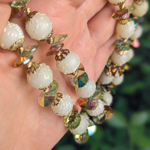 Vintage 1950s Vendôme Crystal Necklace - Sugared … - image 4