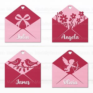 Sobres del Día de San Valentín Svg, Día de San Valentín Svg, Carta de Amor Svg, Glowforge Svg, Etiquetas del Día de San Valentín, Titular de la tarjeta de regalo del sobre Svg