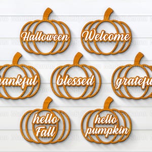 Fall Pumpkin Bundle svg, Pumpkins svg, Pumpkin Decor svg, Pumpkin Laser Cut Files, Autumn svg, Glowforge Pumpkin File svg dxf