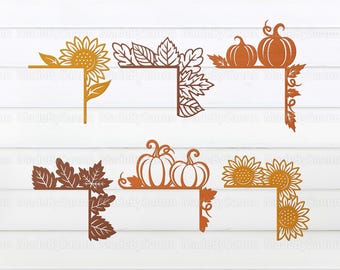 Fall Door Corner SVG, Autumn Door Corner Decor Svg, Fall Home Decor, Fall Leafs Svg svg, Pumpkin Svg, Glowforge Autumn svg dxf