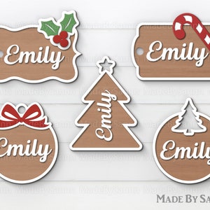 Christmas Tags Svg,  Christmas Ornaments Svg, Gift Tags Svg, Laser Cut Svg, Christmas Glowforge Svg, Christmas Bauble Svg, Files For Cricut