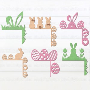 Easter Door Corner svg, Easter Decor svg, Easter svg Glowforge, Easter Laser Cut Files, Easter Door Trim, Bunny Decor svg, Door Corners svg