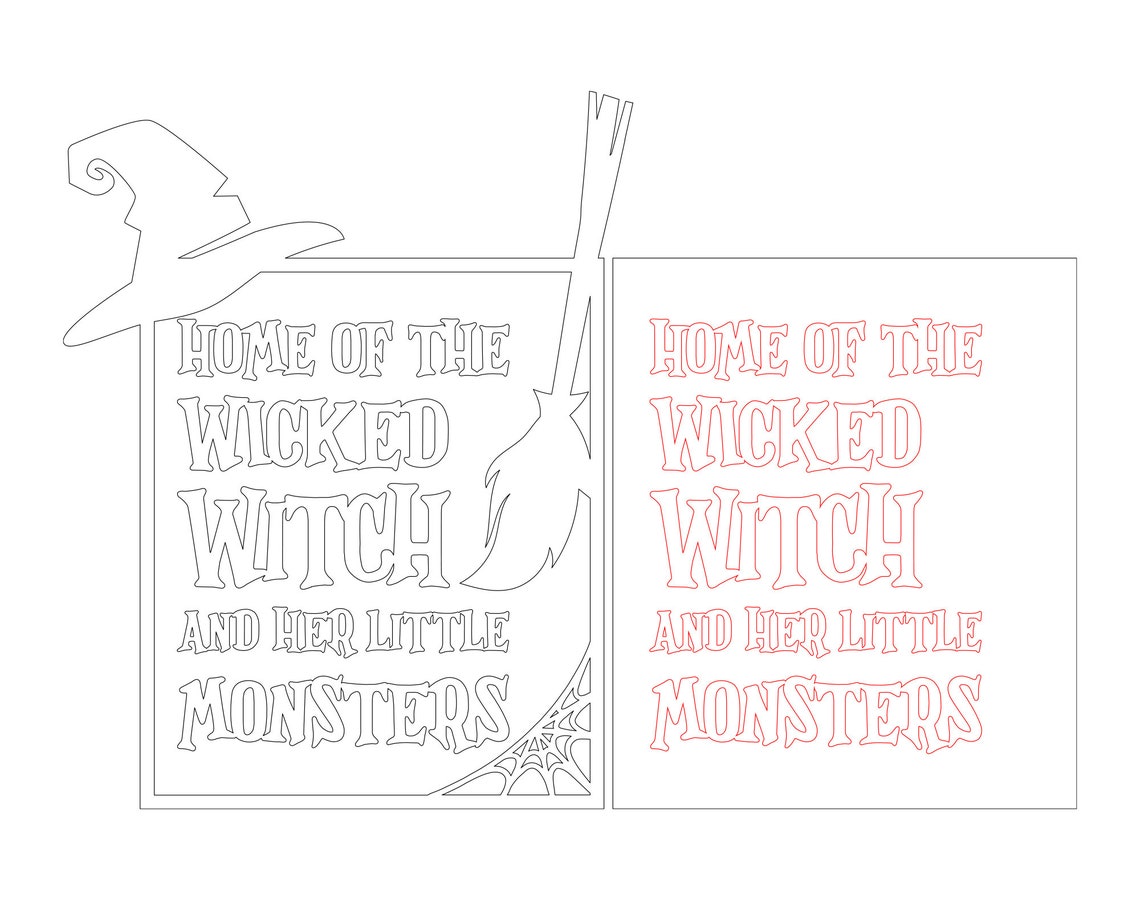 Home of the Wicked Witch and Her Little Monsters, Halloween Svg, Home ...
