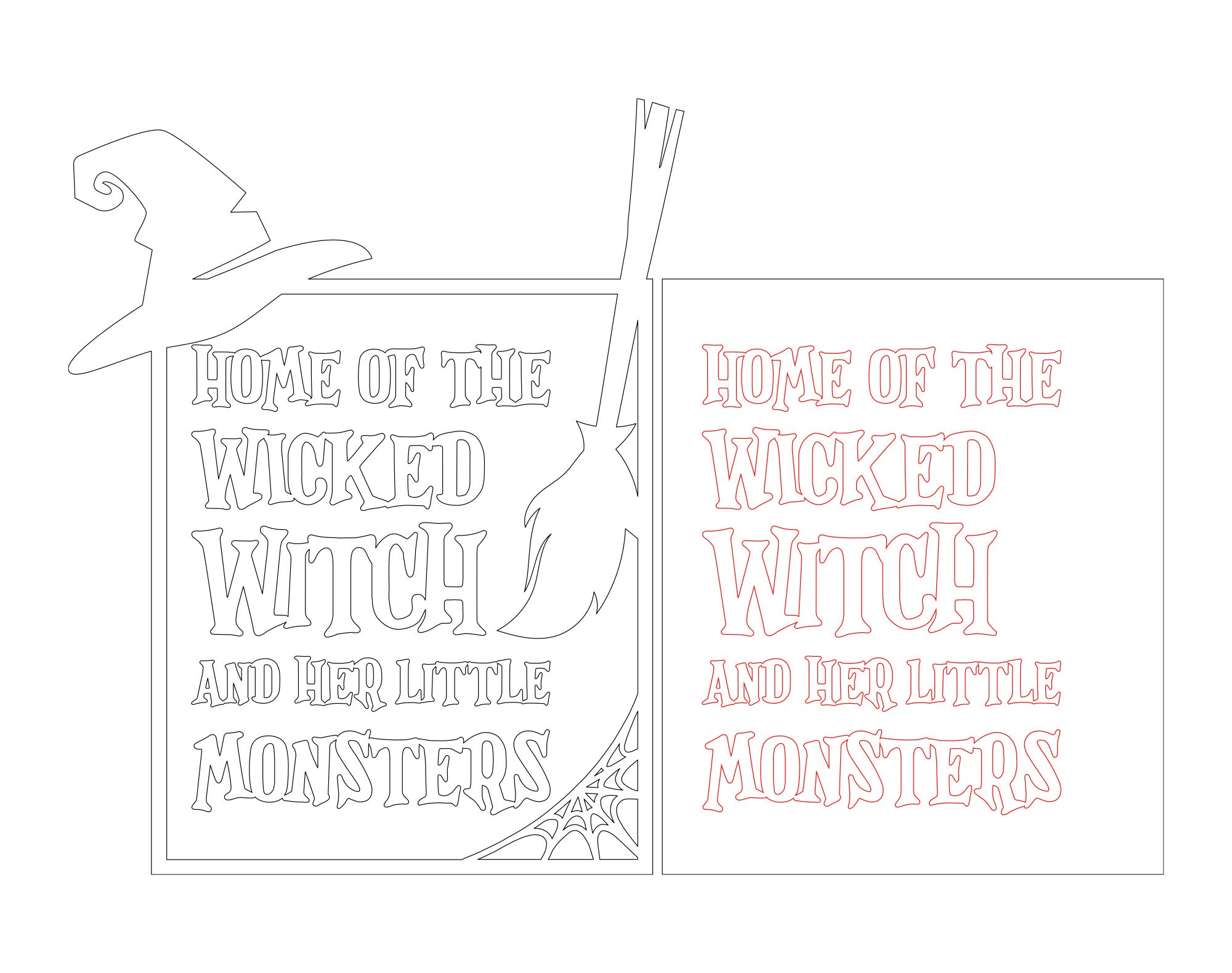 Home of the Wicked Witch and Her Little Monsters, Halloween Svg, Home ...