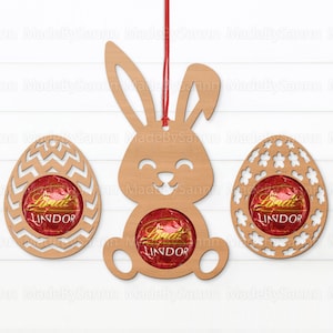 Osterhase Schokolade SVG, Hase Schokoladenhalter SVG, Ostern SVG, Halter Cricut Silhouette, Glowforge SVG, Laser Cut Datei, dxf, ai, svg