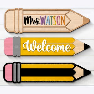 Leraar Potlood Teken SVG Lasergesneden, Leraar Geschenken SVG, Terug Naar School Ornament SVG, Bestanden Voor Cricut, School Glowforge, Leraar Waardering
