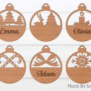 Kerst Ornament Bundel Svg, Kersttekens Svg, Kerstbal, Kerstbal Svg, Kerstdecor, Laser Gesneden Bestand, Glowforge bestanden
