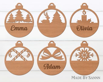 Christmas Ornament Bundle Svg, Christmas Signs Svg, Christmas Ball, Christmas Bauble Svg, Christmas Decor, Laser Cut File, Glowforge files