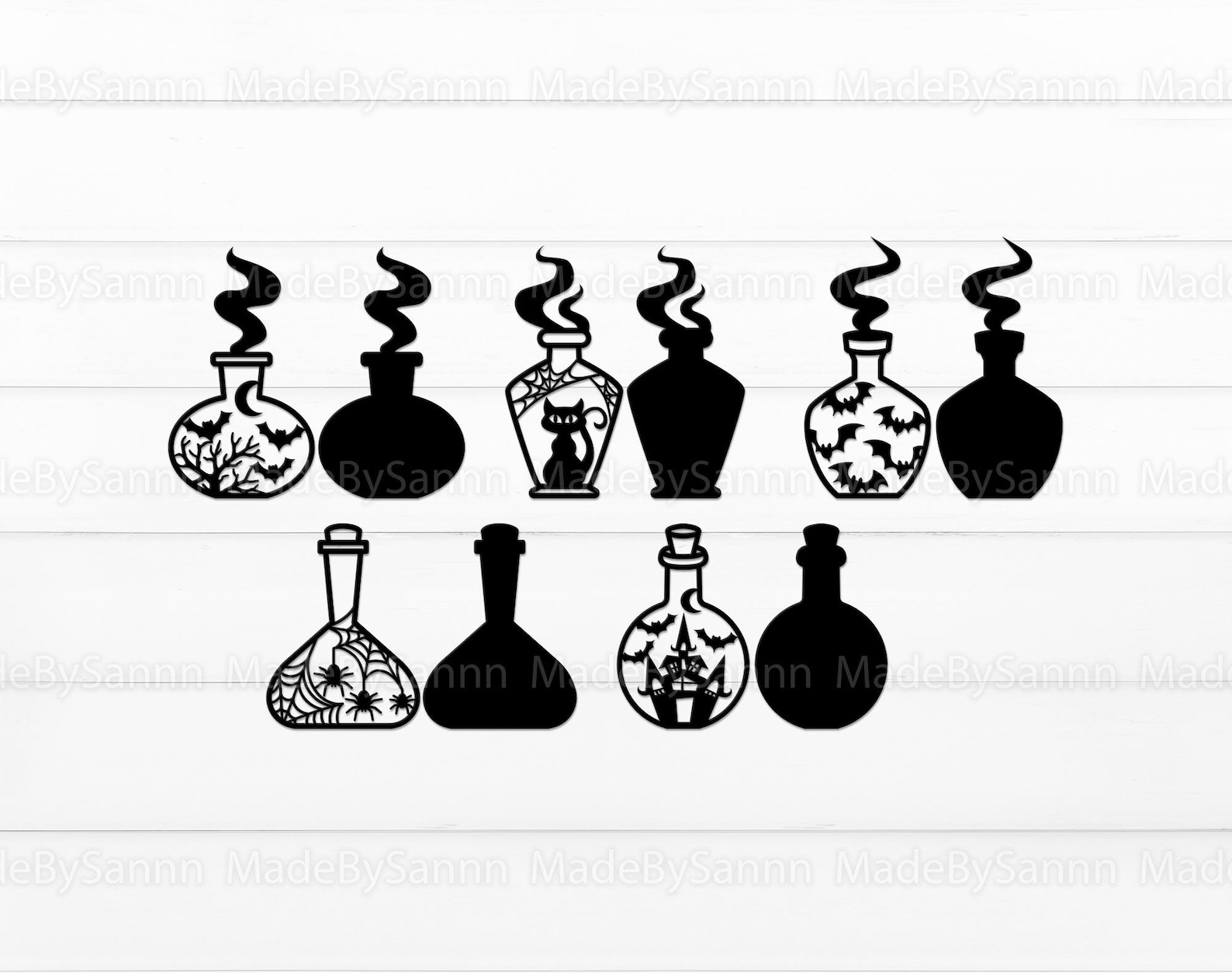 3D Potion Bottles Svg, Witches Bottle Svg, Magic Potion Bottle Svg ...