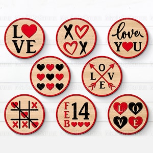 Pacchetto segni di San Valentino SVG, segni di San Valentino 3D, San Valentino SVG, amore SVG, file tagliati al laser, XoXo Svg, opere d'arte tagliate al laser, Glowforge, dxf