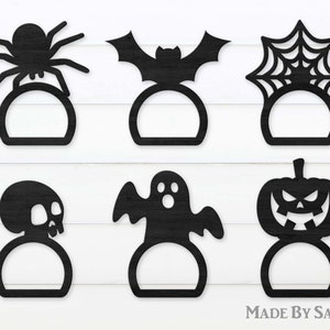 Halloween Napkin Ring Svg, Napkin Holder, Napkin Ring Svg, Halloween Plate Decor, Glowforge Svg, Happy Halloween, Trick or Treat, Spooky Svg