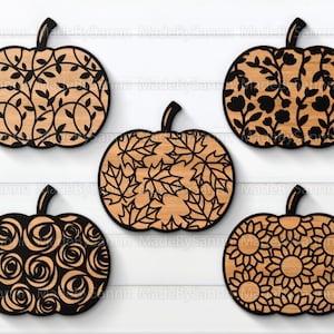 Citrouille Bundle svg, citrouille Laser Cut fichier, automne citrouille svg, à motifs automne coupe fichiers, citrouille Decor svg, Halloween Glowforge Laser fichier