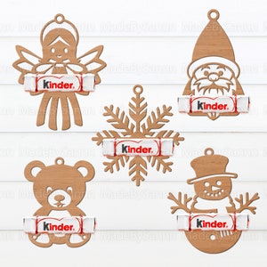 Weihnachtsschokoladenhalter SVG, Süßer Weihnachtsbonbonhalter SVG, Weihnachtsschmuck SVG, Cricut, Silhouette, Glowforge SVG, Laser Cut Datei