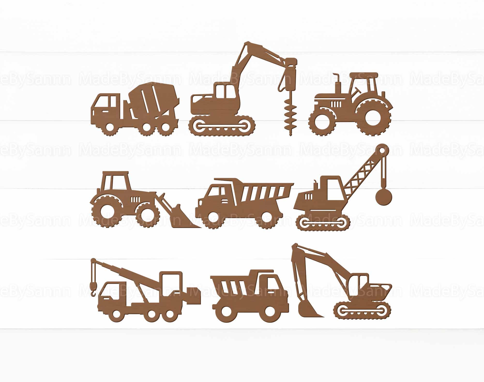 Construction Vehicles SVG Bundle, Construction Svg, Trucks Svg Files ...