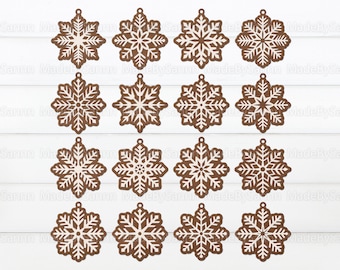 Snowflake Svg Bundle, Winter Snowflake Svg, Christmas Ornaments Svg, Laser Cut Files, Christmas Decor svg, Christmas Glowforge File
