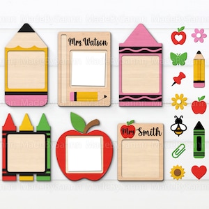 Lehrer-Sticky-Notizblock-Halter Svg, Notizblock-Svg, Lehrer-Geschenk-Svg, Lehrer-Svg, Bleistift-Svg, Glowforge Svg, Notizblock-Halter Svg, Laser geschnitten