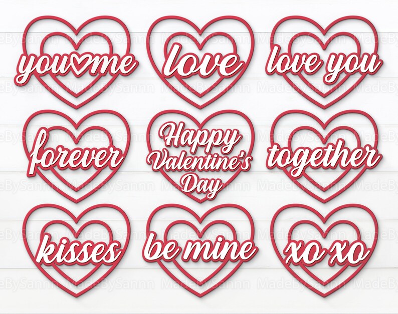 Hearts Svg Hearts for Easel Stands Valentines Decor Etsy