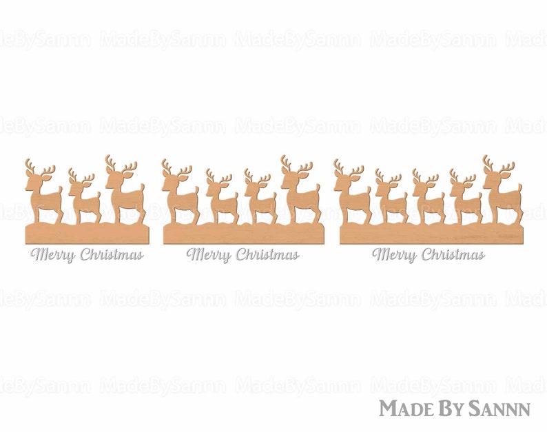 Reindeer Family Ornament Svg Reindeer Christmas Ornaments Etsy