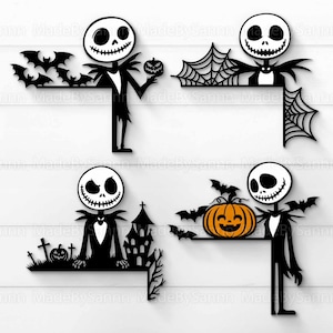 Coin de porte Halloween, bordure de porte Halloween, maison effrayante, décoration d'intérieur Halloween, citrouille d'Halloween, Glowforge Halloween
