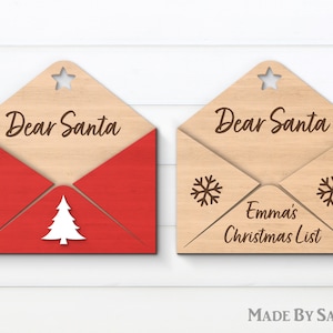 Carta a Santa Ornament Svg, 3D Letter Svg, Christmas Ornament Svg, Christmas laser cut files, Glowforge Svg, Christmas Glowforge Svg