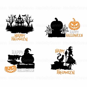 Halloween Door Hanger Bundle Svg, Halloween Welcome Sign Svg, Halloween ...