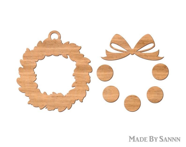 Family Christmas Ornament SVG, Christmas Wreath SVG, Christmas Tree Ornament, Christmas Bauble Svg, Christmas Svg, Glowforge Files, dxf, eps zdjęcie 2