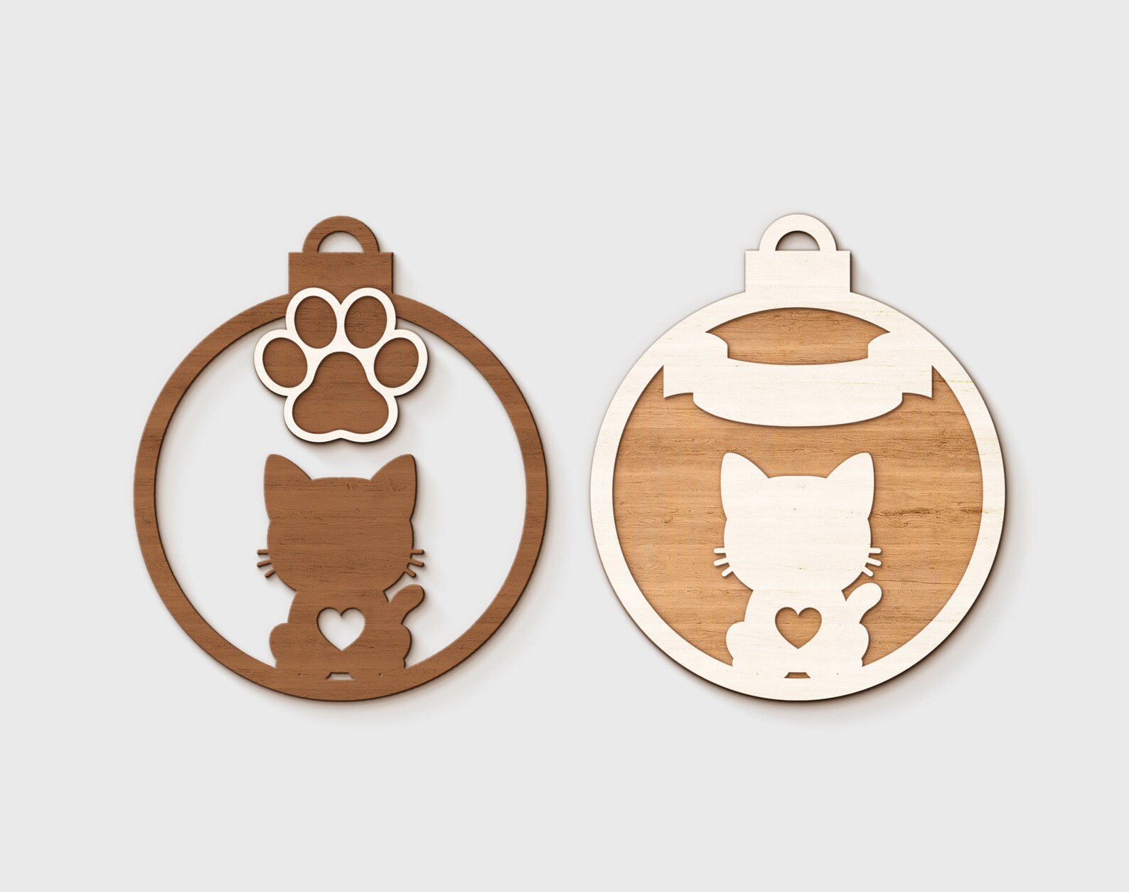Cat Christmas Ornament SVG Pet Christmas Ornament Christmas  Etsy