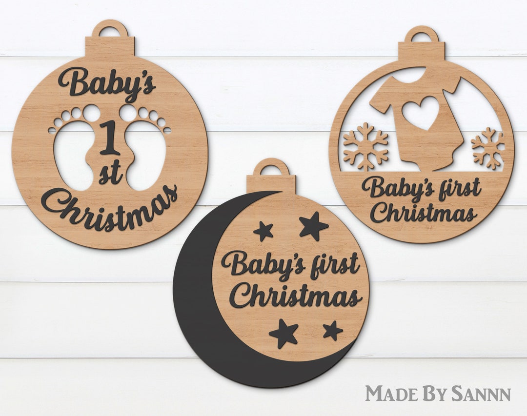 Baby #39 s First Christmas SVG First Christmas Ornament SVG Ornaments SVG