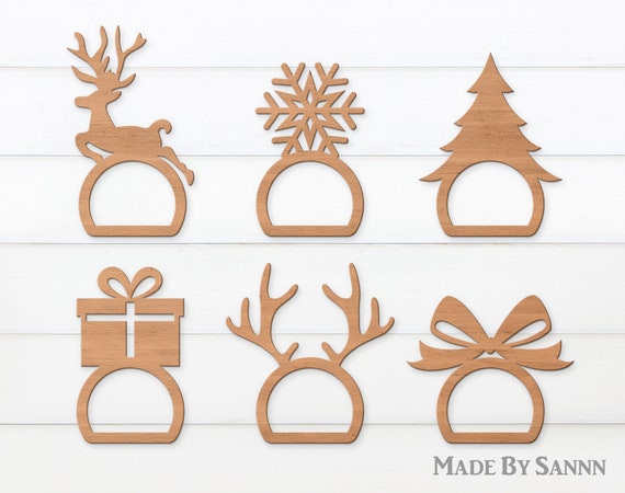 Christmas Napkin Ring Svg, Napkin Holder, Napkin Ring Svg, Christmas Svg, Christmas Svg Napkin, Glowforge Svg, Reindeer Svg, Snowflake Svg