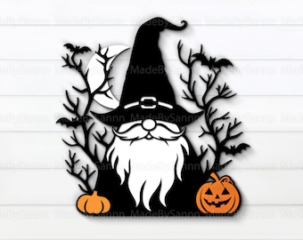 Halloween Gnome with Pumpkin Svg, Halloween Svg, Halloween Gloworge Svg, Halloween Svg Files For Cricut, Gnome Decor svg, Pumpkin Svg