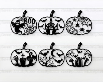 Halloween Pumpkin Bundle Svg, Pumpkins svg, Halloween Decor svg, Pumpkin Laser Cut Files, Halloween svg, Glowforge Pumpkin File svg dxf
